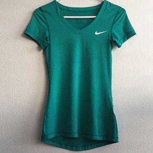 Turquoise Nike Slim Fit Workout Top